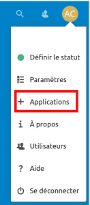 applications menu